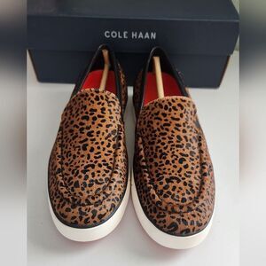NEW Cole Haan Cheetah Print Loafer Shoes Size 6B Women's